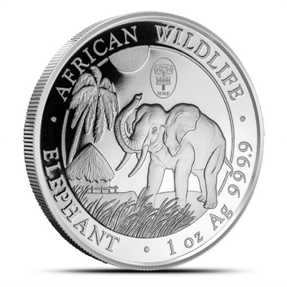 2017 1 oz Somalia Silver Elephant WMF Privy Coin (BU w/ Box)