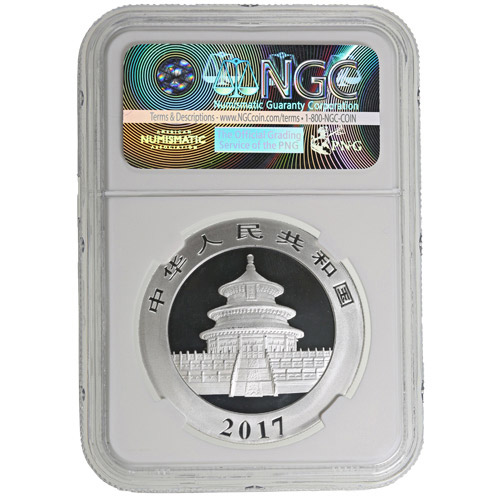 2017 30 Gram Chinese Silver Panda Coin NGC MS70 ER