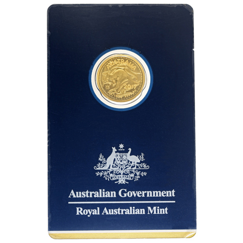 2017 1/10 oz Royal Australian Mint Gold Kangaroo Coin (BU w/ Assay)