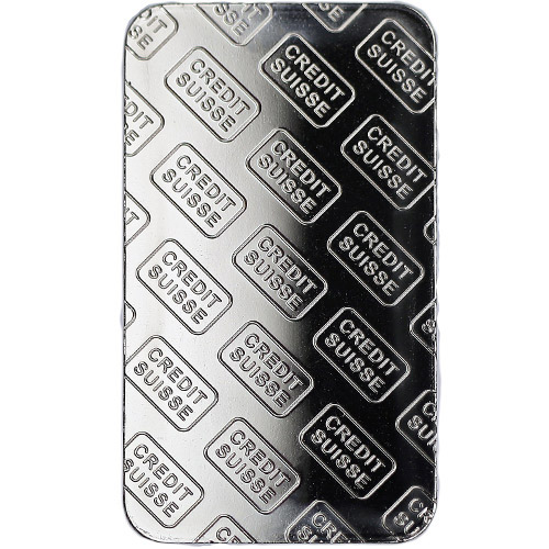 1 oz Credit Suisse Platinum Bar (w/ CoA)