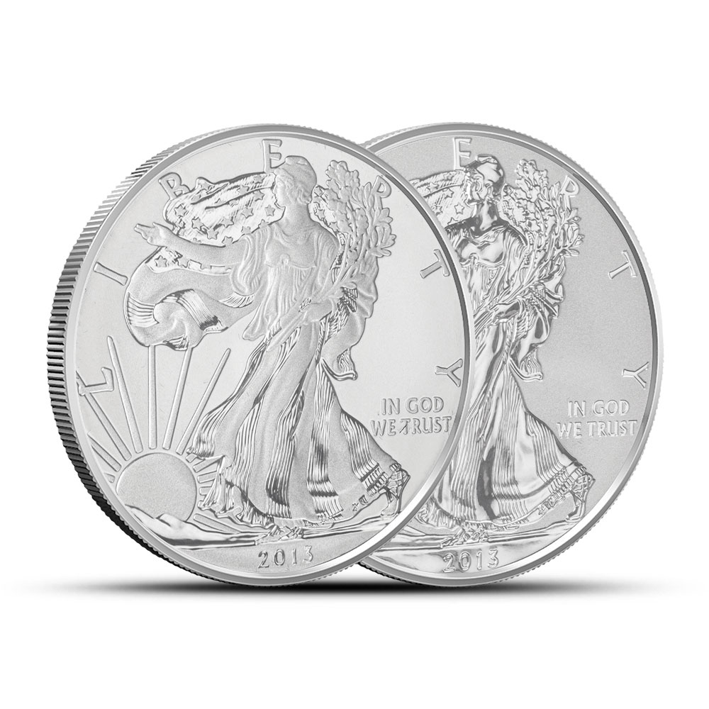 2013-W American Silver Eagle West Point Mint 75th Anniversary 2-Coin Set (Box + CoA)