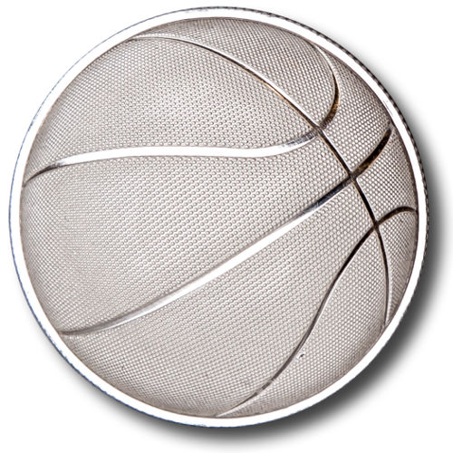 2017 1 oz Monarch Domed Basketball Silver Round (New)