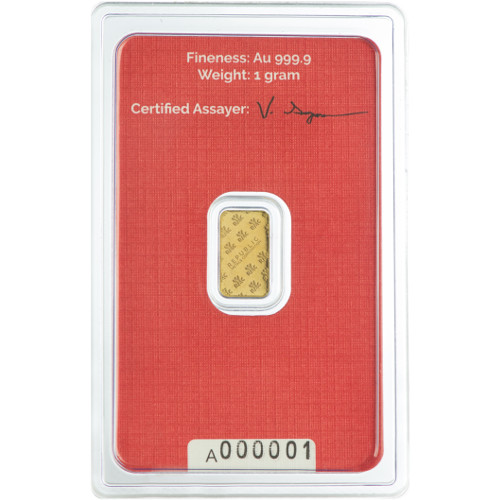1 Gram RMC Gold Bar (Secondary Market w/ Assay)