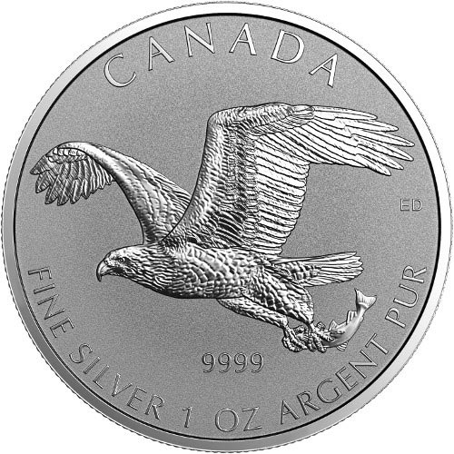 2017 1 oz Canadian Silver Bald Eagle Reverse Proof Coin