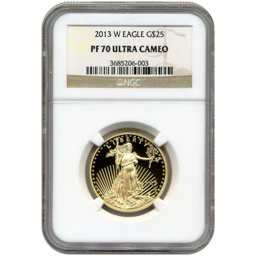 2013-W 1/2 oz Proof American Gold Eagle Coin NGC PF70 UCAM