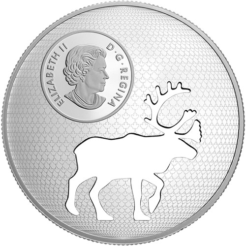 2017 $30 Proof Canadian Silver Endangered Animal Cutout: Woodland Caribou Coin (Box + CoA)
