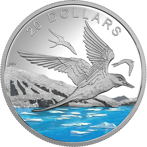2017 1 oz Proof Canadian Silver Glistening North: The Arctic Tern Coin (Box + CoA)