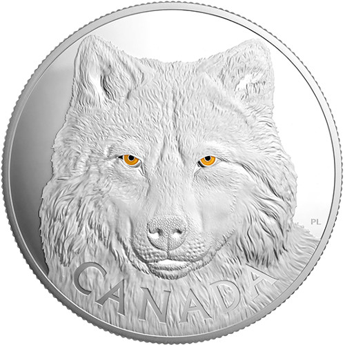 2017 1 Kilo Proof Canadian Silver In the Eyes of the Timber Wolf Coin (Box + CoA)