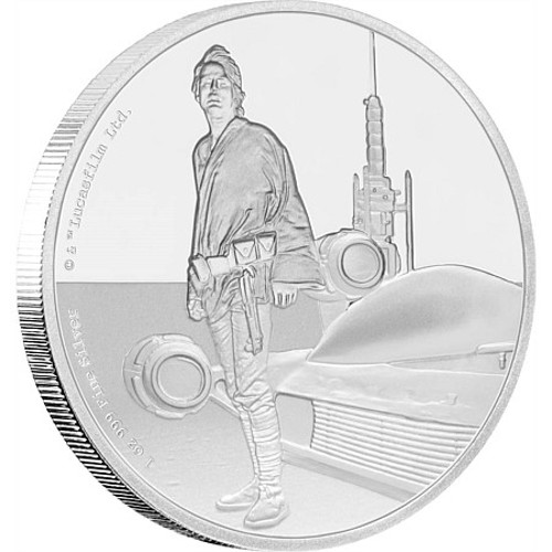 2017 1 oz Niue Silver Star Wars Luke Skywalker Coin (Box + CoA)