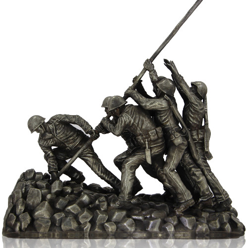 30 oz Antique Finish Iwo Jima Silver Statue (Box + CoA)