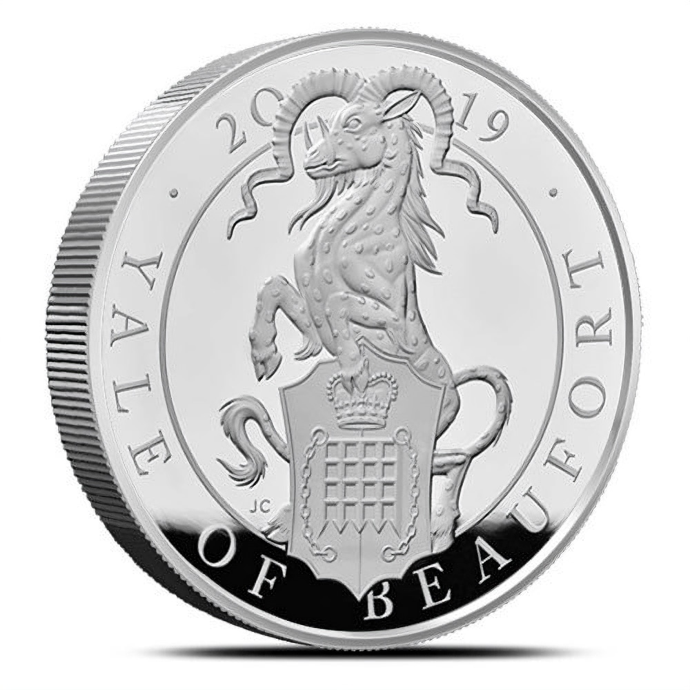 2019 10 oz Proof British Silver Queen's Beast Yale Coin (Box + CoA)