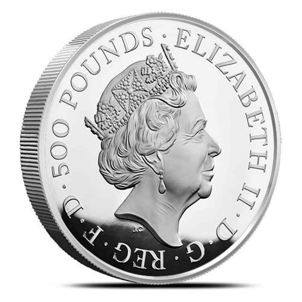 2019 1 Kilo Proof British Silver Queen's Beast Yale Coin (Box + CoA)