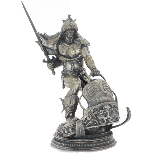 8 oz Antique Finish Frank Frazetta Legacy Collection Silver Warrior Silver Statue (New, Box + CoA)