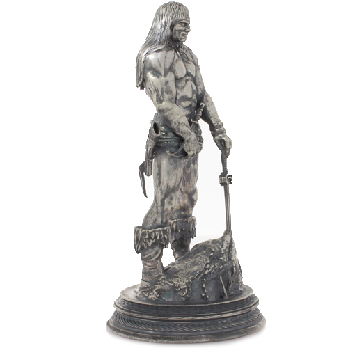 6 oz Antique Finish Frank Frazetta Legacy Collection The Barbarian Silver Statue (New, Box + CoA)