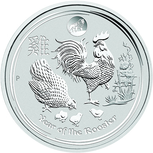 2017 1 oz Bavarian Lion Privy Australian Silver Lunar Rooster Coin (BU)