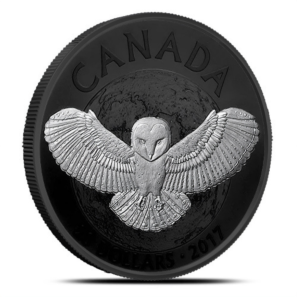 2017 1 oz Proof Canadian Silver Nocturnal By Nature: Barn Owl Coin (Box + CoA)