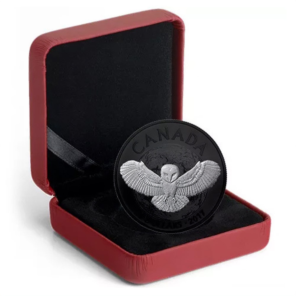 1295-2017-1-oz-Proof-Canadian-Silver-Nocturnal-By-Nature-Barn-Owl-Coin-Box-CoA-4.jpg 2017 1 oz Proof Canadian Silver Nocturnal By Nature: Barn Owl Coin (Box + CoA)