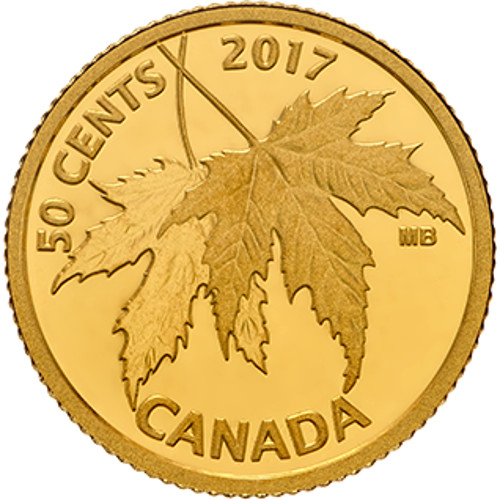 2017 1/25 oz Proof Gold Canadian Silver Maple Leaf Coin (Box + CoA)