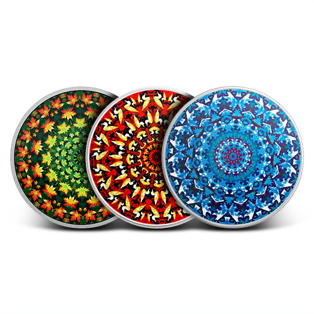 Proof Canadian Silver Canadiana Kaleidoscope 3-Coin Set (Box)