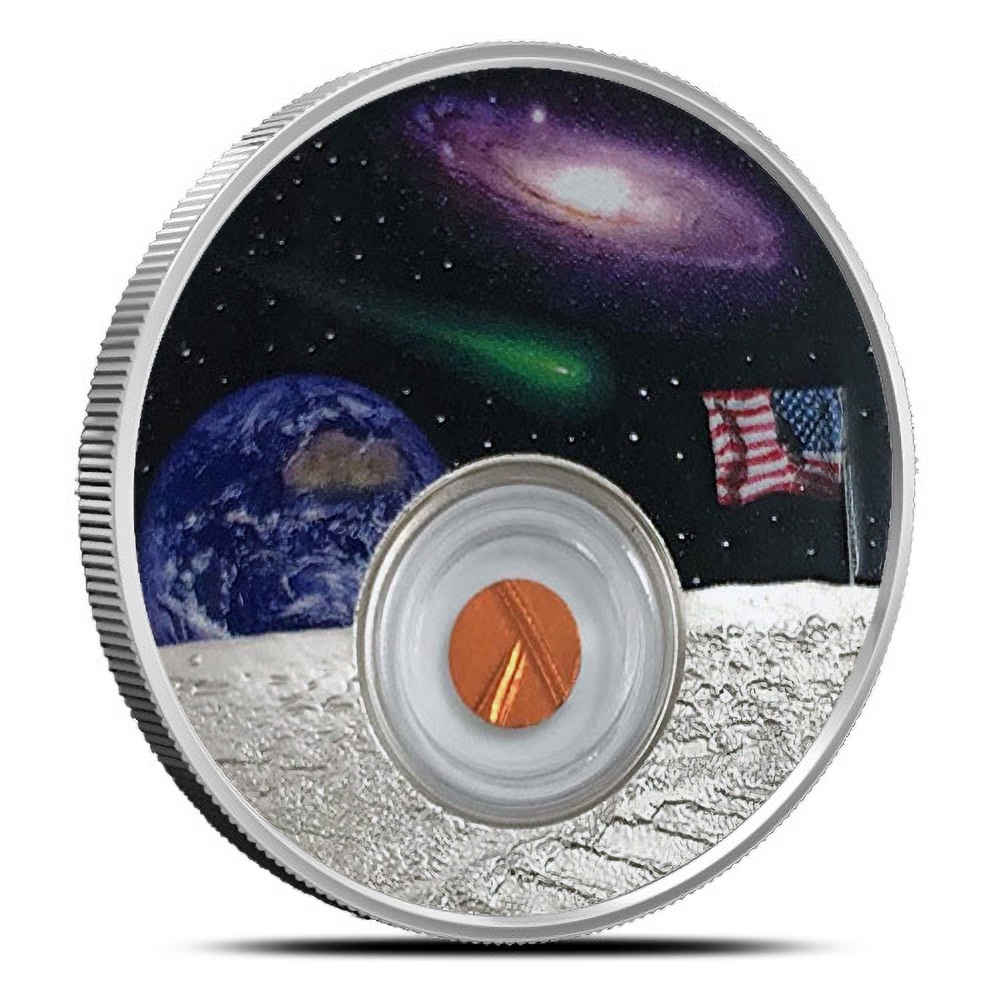 2019 1 oz Niue Silver Moon Landing 50th Anniversary Proof Coin (Box + CoA)