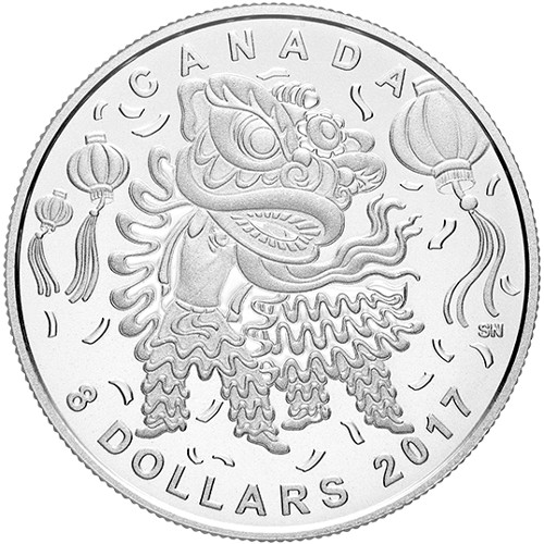 2017 1/4 oz Proof Canadian Silver Lion Dance Coin (Box + CoA)