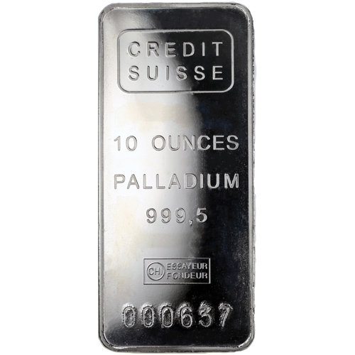 10 oz Palladium Bar (Varied Condition, Any Mint)
