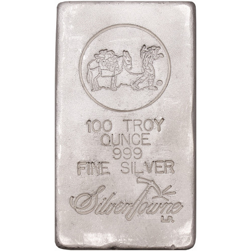 100 oz SilverTowne Poured Silver Bar (New)