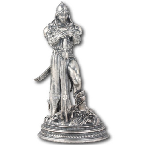 6 oz Antique Finish Frank Frazetta Legacy Collection Death Dealer Silver Statue (New, Box + CoA)