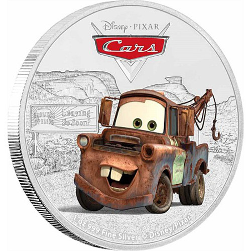 2017 1 oz Niue Silver Disney Cars Tow Mater Proof Coin (Box + CoA)