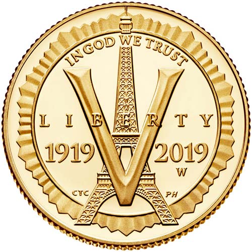 2019-W $5 Proof American Legion 100th Anniversary Gold Coin (Box + CoA)