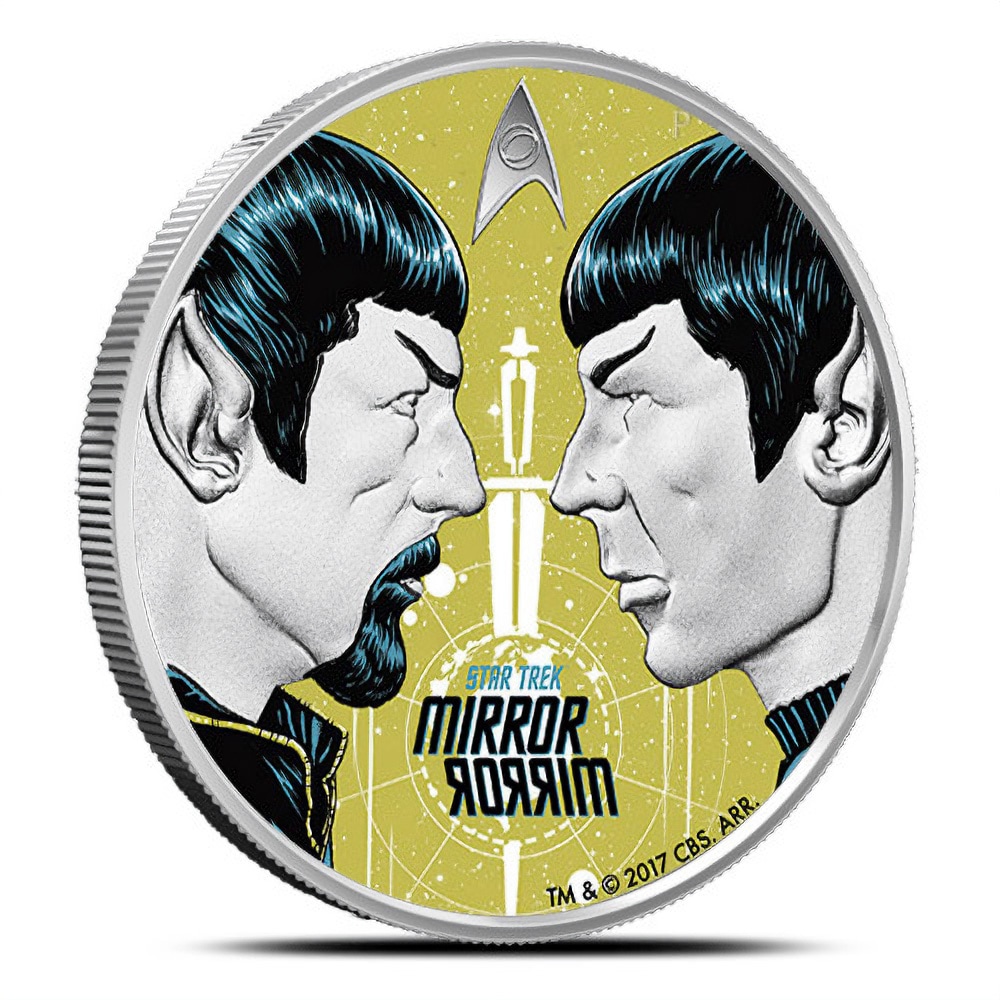 2017 1 oz Tuvalu Star Trek Mirror, Mirror Proof Silver Coin (Box + CoA)