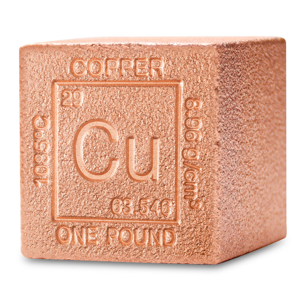 1 Pound Copper Bullion Cube (New)