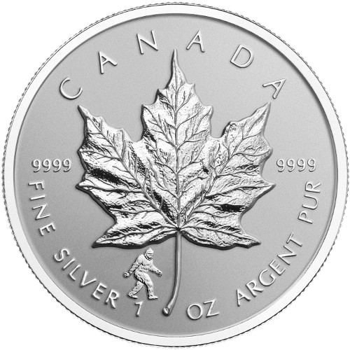 2016 1 oz Big Foot Privy Canadian Silver Maple Leaf Reverse Proof Coin