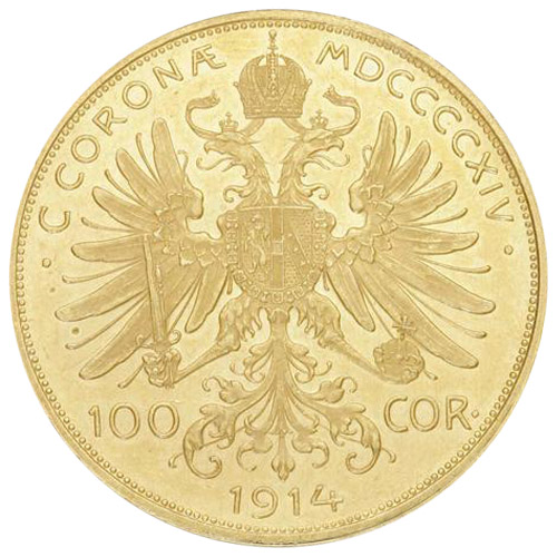 100 Corona Austrian Gold Coin (1908-1914, AU+)