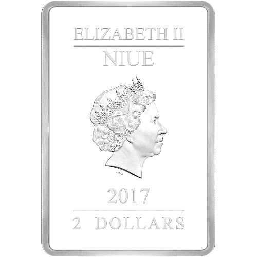 2017 1 oz Niue Silver Star Wars 40th Anniversary Rectangular Coin (Box + CoA)