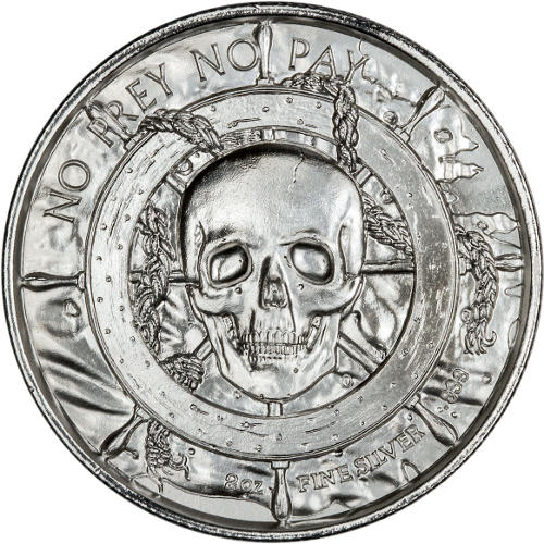 2 oz Elemetal The White Whale Ultra High Relief Silver Round (Privateer Series #6, New)