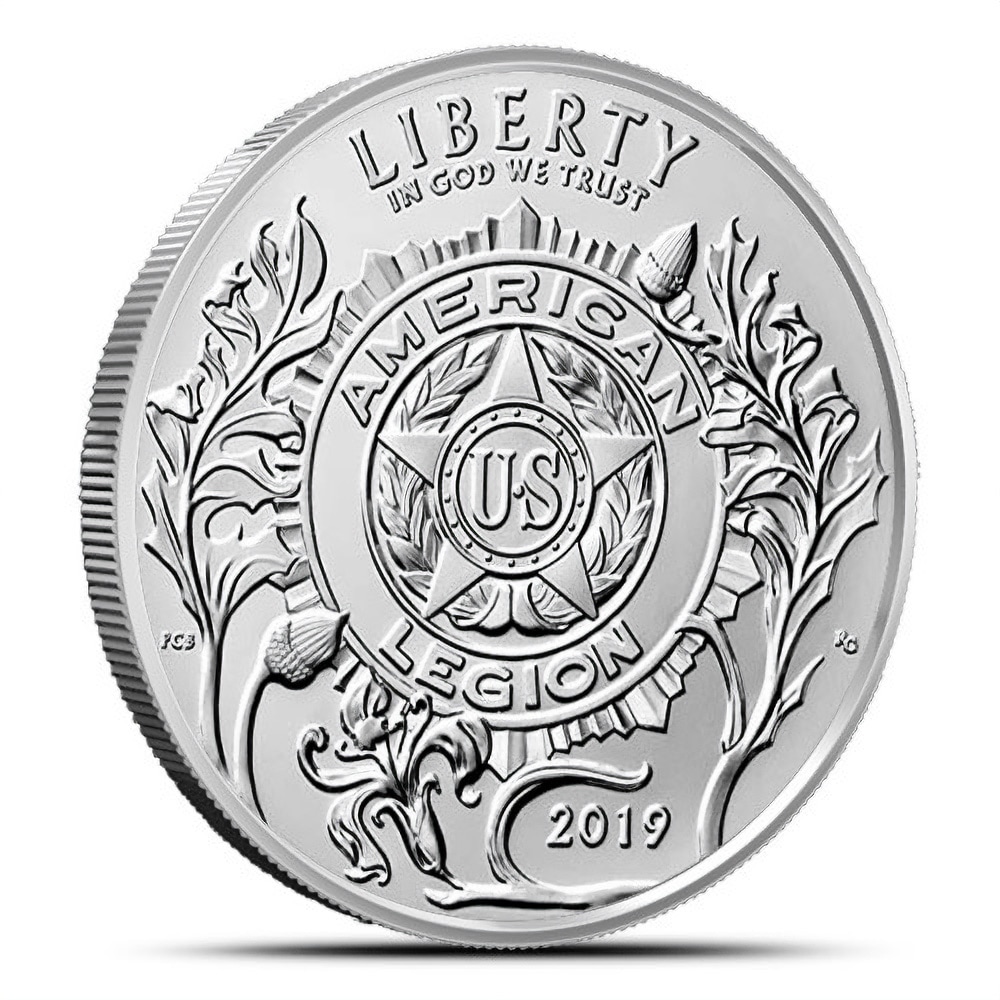 2019-P $1 American Legion 100th Anniversary Silver Coin (BU, Box + CoA)