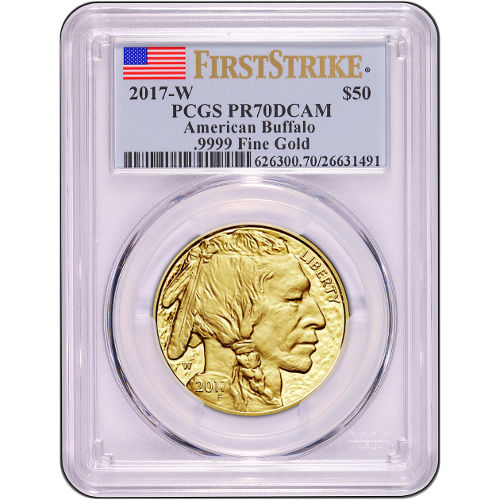 2017-W 1 oz Proof American Gold Buffalo Coin PCGS PR70 FS