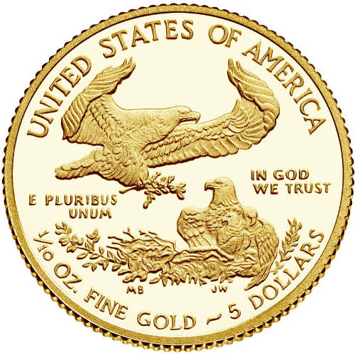 1/10 oz Proof American Gold Eagle Coin (Random Year, Box + CoA)