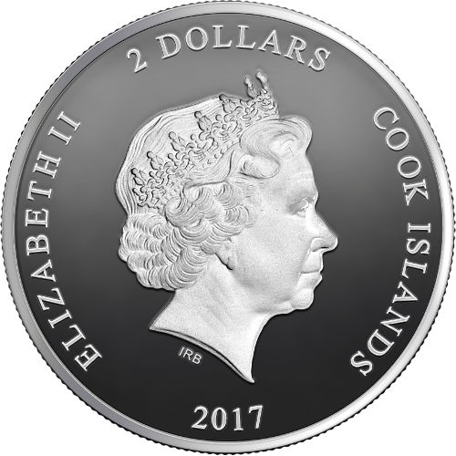 2017 1/2 oz Cook Islands Guardians of the Galaxy Gamora Silver Coin (Ultra High Relief, Box)