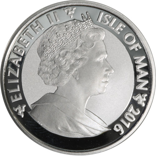 2016 1 oz Reverse Proof Isle of Man Silver Angel Coin (BU)