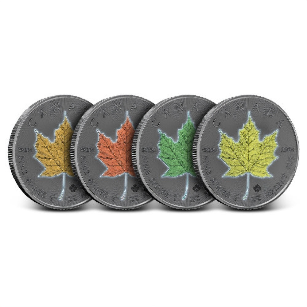2017 Canadian Silver Maple Leaf Out of the Dark Four Seasons Coin Set (BU, Box + CoA)