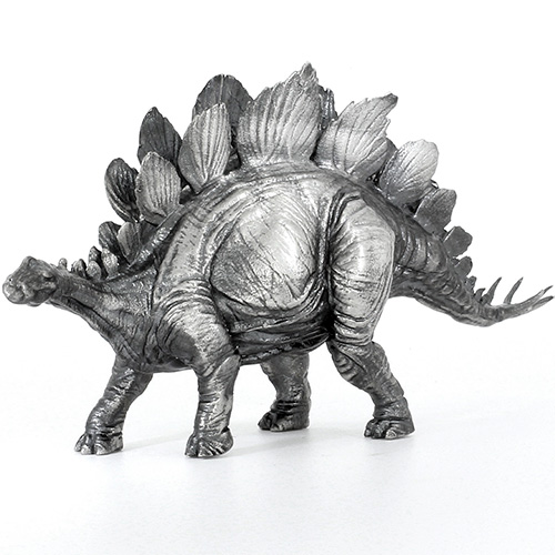 8 oz Antique Finish Stegosaurus Silver Statue (New, Box + CoA)