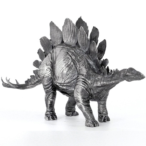 8 oz Antique Finish Stegosaurus Silver Statue (New, Box + CoA)