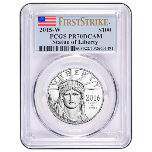 2015-W 1 oz Proof American Platinum Eagle Coin PCGS PR70 DCAM FS