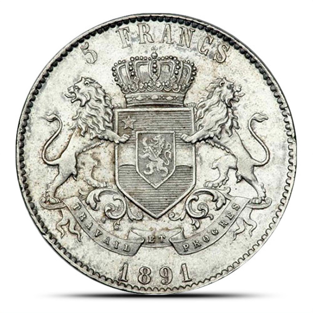 5 Francs Belgium Silver Coin