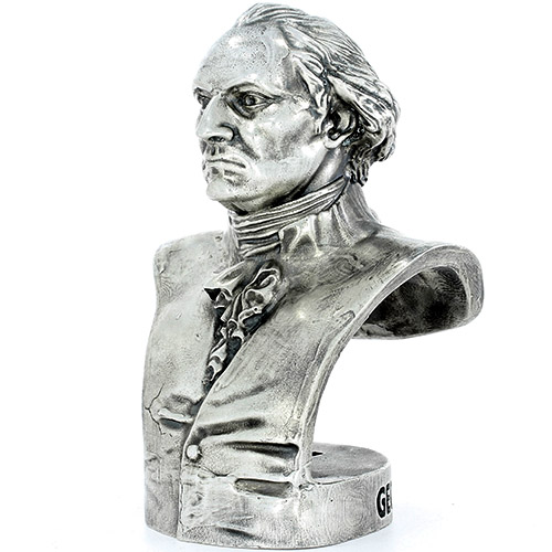 20 oz Antique Finish George Washington Bust Silver Statue (New, Box + CoA)
