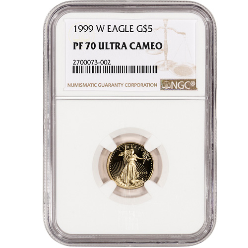 1999-W 1/10 oz Proof American Gold Eagle Coin NGC PF70 UCAM