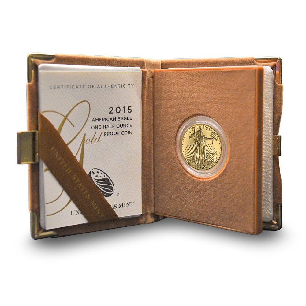 1/2 oz Proof American Gold Eagle (Random Year, Box + CoA)