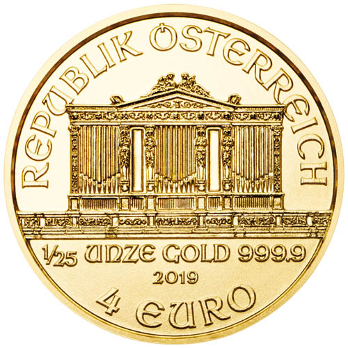 2019 1/25 oz Austrian Gold Philharmonic Coin (BU)